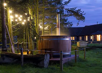 Looking towards the property from the hot tub