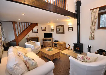 Lounge with woodburner