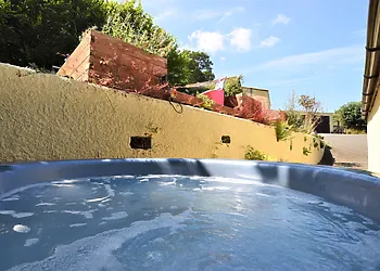 Relax in the hot tub after a days exploring