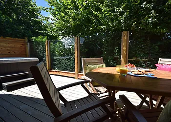 Enjoy the private sun trap decking