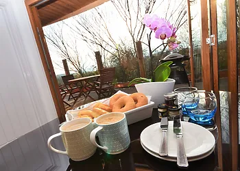 Dining area with Bi-fold doors onto the decking