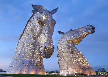 The amazing Kelpies a short drive away