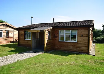 View towards the log cabin 