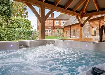 Relax in the bubbles of the hot tub