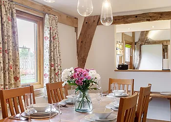 Formal dining can be enjoyed here