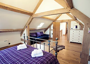 1 of 2 king size bedrooms in the barn