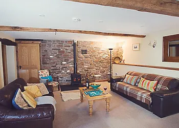 Lounge area in the lower barn