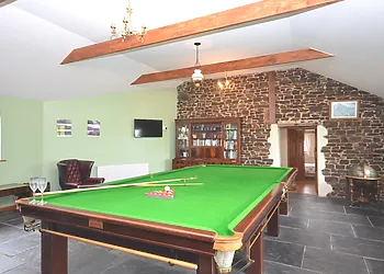Games room with full sized snooker table