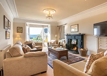 A wonderful room in which to relax in front of the open fire