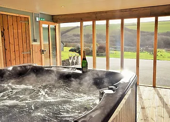 Private hot tub with stunning views of grounds