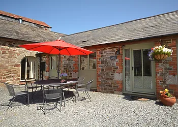 View towards the front of property and outside seating area