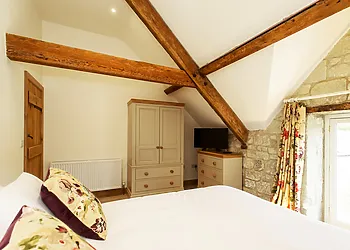 King-size bedroom with TV