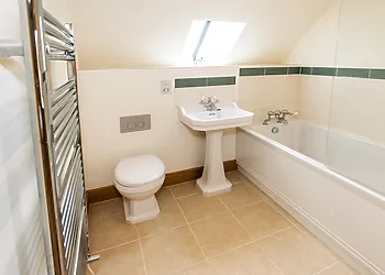 Bathroom on the first floor with bath, separate shower and WC