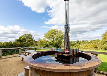 Unwind in the hot tub after a day exploring