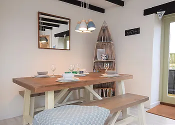 Dining area with access out to the garden