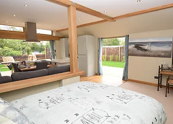 Sleeping area looking over the lounge/kitchen/dining area 