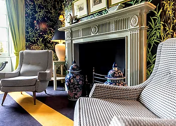 Mid-century furniture throughout the property