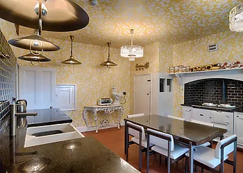 Contemporary kitchen with traditional Aga