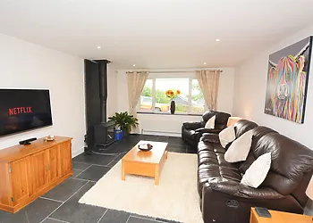 Lounge with woodburner