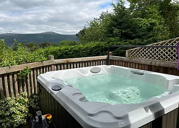 Or relax in the hot tub with the amazing view