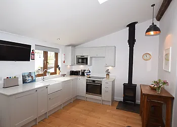 Enjoy dinner on the breakfast bar style table