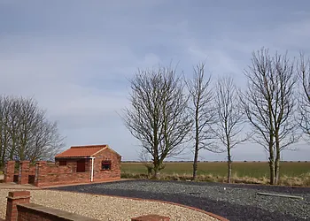 View over open fields