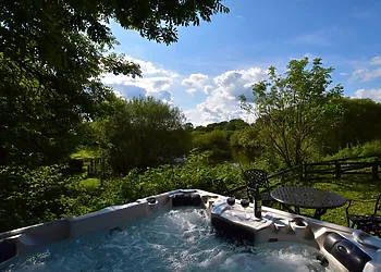 The perfect retreat, complete with hot tub 