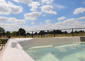 Big skies and fine views from the hot tub