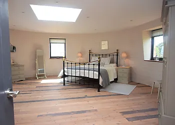 Entering the extraordinary king-size bedroom