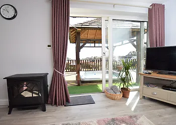 The perfect retreat, complete with hot tub