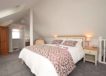 Enjoy a good nights sleep in this king-size bed