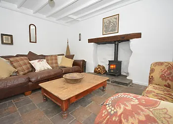 Country cottage set by the river