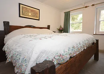 Handmade super-king-size bedroom on the ground floor