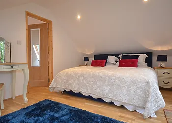 Stylish super-king-size bedroom