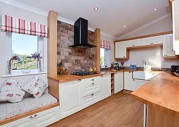 Wonderful kitchen with window seating to enjoy the lovely country views