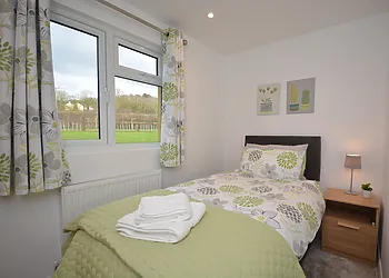Single bedroom overlooking the garden