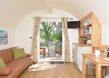 Open the doors to extend the living space outside