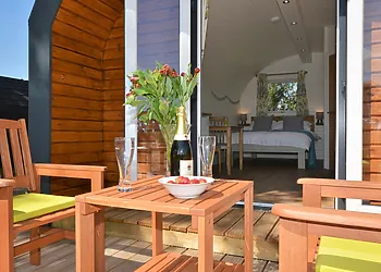 Enjoy a refreshment on the decking area