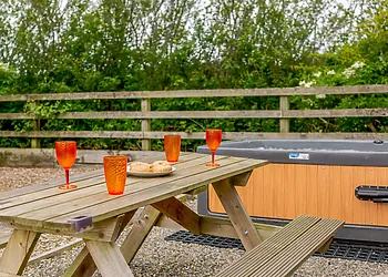 Looking towards the luxury pod