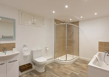 Bathroom with separate shower