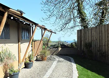 View towards this boutique safari tent