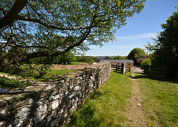 View towards the property from the canal bridge
