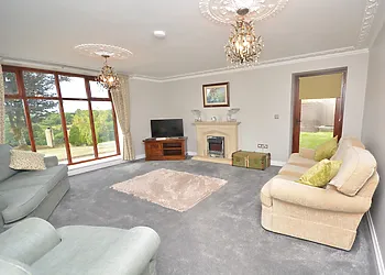 Separate lounge with Smart TV and country views