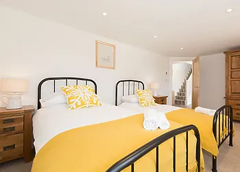 Bright and airy twin bedroom