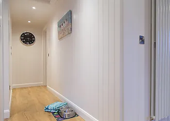 Along the hallway to bedroom and bathroom