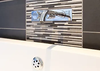 Take a soak in the deep tub