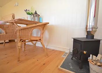 A warming wood burner for those cosy evenings