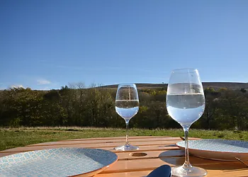 Experience the great outdoors as you enjoy your evening meal