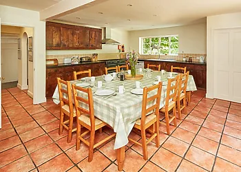 The kitchen is well-equipped for large groups
