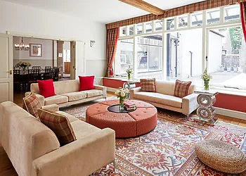 Where better to relax with friends overlooking the courtyard